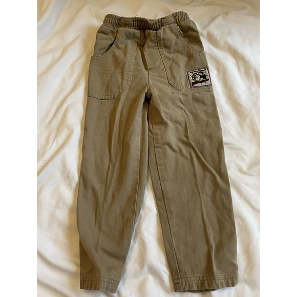 Vintage 90s Mickey Mouse Disney Stuff For Kids Embroidered Logo Pants Boy Size 4 - Picture 2 of 7